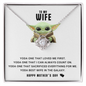 To My Wife - Yoda Best Wife In the Galaxy -  Engagement Gift - Anniversary Jewelry for Her - Best Gift for wife - Best Wife Gift - Romantic message card for her