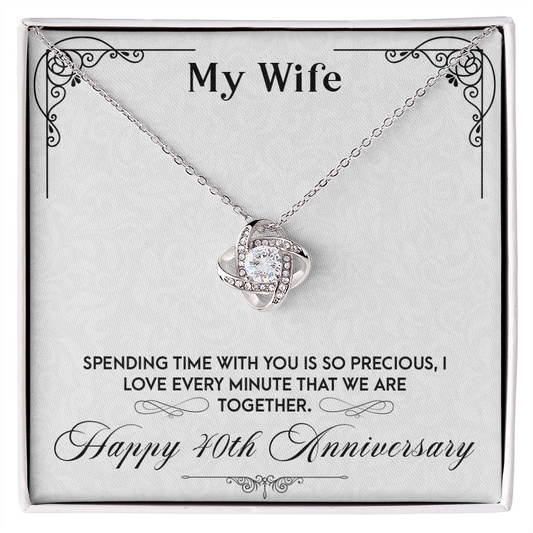 My Wife Every Minute 40th Anniversary Peas Pod Necklace - to My Wife Necklace - Anniversary Necklace for Wife - Anniversary Gift for Wife From Husband -  Wife Gift -  Wife Necklace