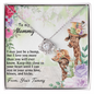 To My Mom Necklace - Mother's Day Gift - Love Message Gift for Mother - Love Knot for mom -  To My Mommy From Your Tummy Ryan Giraffe