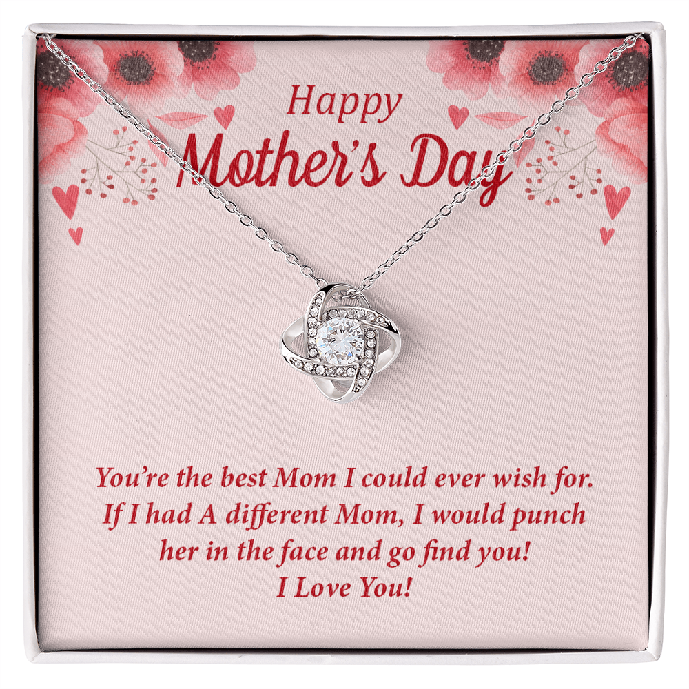 Happy Mother's Day Gift for Mom Necklace, Daughter to Mom Jewelry, Heart Necklace for Mother, Gift from Daughter or Son, Birthday Christmas Gifts With Heartfelt Message