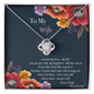 To My Wife - Necklace Gift Set - Gift For My Wife - Romantic Wife Gift - Couple Necklace Set - Friendship Necklaces - To My Wife Necklace With Message Card - Anniversary Gift For Wife