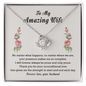 To My Amazing Wife - Gift for Wife - Be Yours and Only Yours - Love Knot - to My Wife Necklace From Husband - to My Soulmate Necklace for Women -Necklace Gift for Wife - Diamond Necklace for Wife