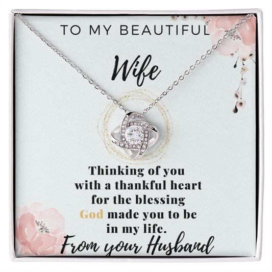 To My Beautiful Wife - Love From Your Husband - Gift for Wife Birthday - Couple Necklace Set - Friendship Necklaces - To My Wife Necklace - Valentines Day Gifts For Wife