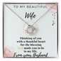 To My Beautiful Wife - Love From Your Husband - Gift for Wife Birthday - Couple Necklace Set - Friendship Necklaces - To My Wife Necklace - Valentines Day Gifts For Wife