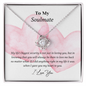 To My Soulmate - I Love You Necklace - Anniversary Gift For Wife from Husband - Love knot Pendant Necklace - Wife Gift - Wife Necklace - Necklace For Wife From Husband