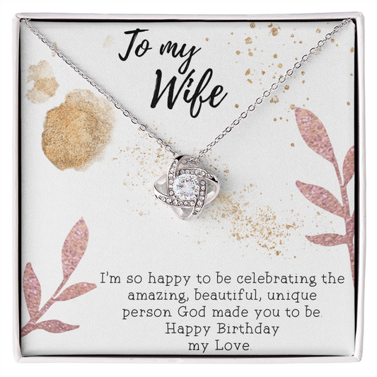 To My Wife Necklace - Gift for Wife Birthday - Happy Birthday My Love - Gift for wife - Best day Gift friend - Romantic medessage card