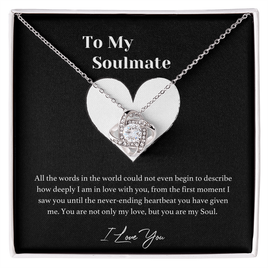 My Soulmate, Love You - Necklace - Friendship Necklaces -  Customize Couple Necklace - to My Wife Necklace From Husband - to My Soulmate Necklace for Women