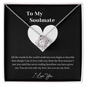 My Soulmate, Love You - Necklace - Friendship Necklaces -  Customize Couple Necklace - to My Wife Necklace From Husband - to My Soulmate Necklace for Women