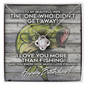The One Who Didn't Get Away! Happy Birthday Bass - Valentines Day Gifts For Wife - Wife Birthday Gift - To My Soulmate Necklace For Women - Gifts For Her - Birthday Gifts For Wife - To My Wife Necklace - Valentines Day Gifts For Wife
