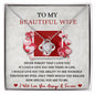 To My Wife Necklace - Valentines Day Gifts For Wife - Wife Birthday Gift - Love Knot Necklace - To My Beautiful Wife Never Forget That I Love You - I Will Love You ALways & Forever