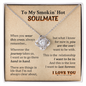 Gift For Your Soulmate - Hand In Hand - Love Knot - To My Smokin' Hot Soulmate - To My Wife Necklace With Message Card - wife gift from husband future husband - To My Soulmate Necklace For Women