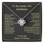 To My Wife Necklace With Message Card -  wife gift from husband future husband - Anniversary Gift For Wife from Husband - To My Soulmate Necklace For Women - Wife Birthday Surprise - Anniversary Gift For Wife