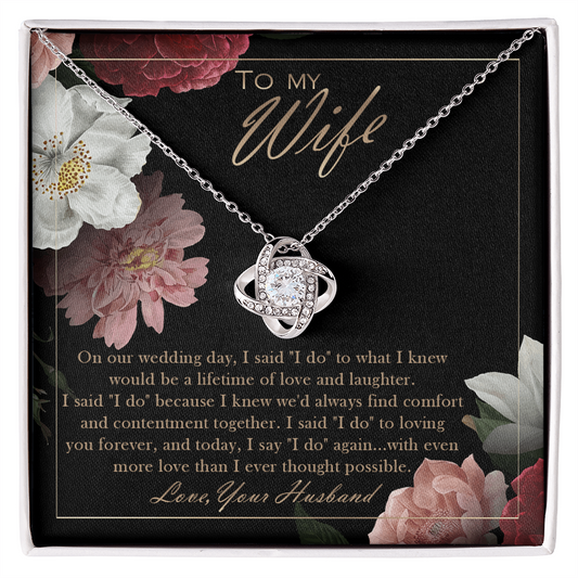 To My Wife Wedding Anniversary Gift - Couple Necklace Set - Personalized Wife Necklace Gift - Soulmate Necklace For Women - Custom Necklace For Wife