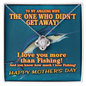 To My Wife Necklace With Message Card - wife gift from husband future husband - Soulmate Necklace For Women- Custom Necklace For Wife - To My Amazing Wife - Blue Marlin - I Love You More Than Fishing