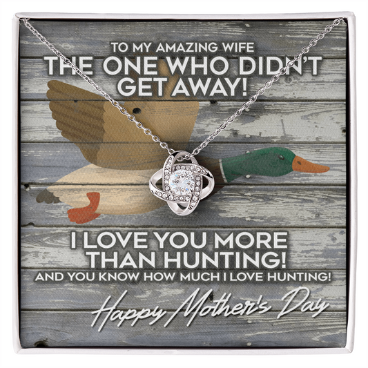 Necklace My Amazing Wife - I Love You More Than Duck Hunting - to My Wife Necklace - Valentines Day Gifts for Wife- Wife Birthday Gift - to My Amazing Wife - I Love You More Than Duck Hunting - Necklace for Beloved Soulmate