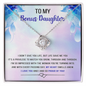Best Gift For Bonus Daughter - Message Card With Necklace - Jewelry Gift - Christmas Gifts For Daughter From Mom - Inspirational Jewelry Gift For Daughter - Birthday Gift For Daughter - Gift From Mom