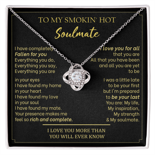 Gift For Your Soulmate - Your Presence Makes Me Complete - Love Knot - wife gift from husband future husband - Anniversary Gift For Wife - Anniversary Gift For Wife from Husband - Gift For Her - Handmade Jewelry