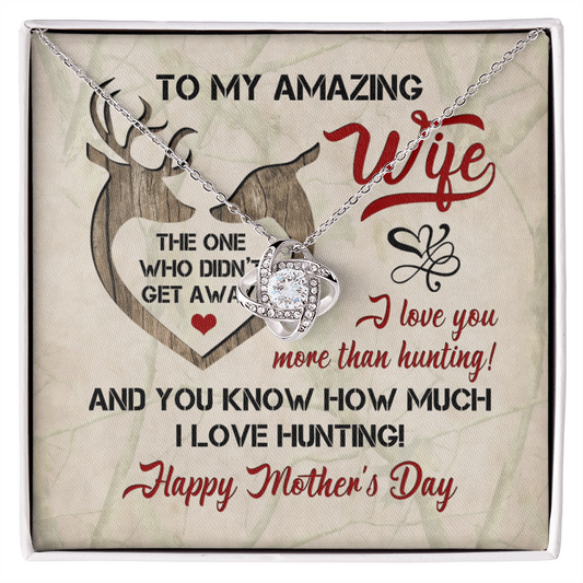 Gift for My Wife - Romantic Wife Gift - Wife Birthday Surprise - to My Amazing Wife Necklace I Love You - Happy Mother's Day Necklace - Gift for Wife From Husband - Love for Wife