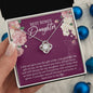To My Bonus Daughter Necklace – Meaningful Gift from Mom or Dad | Stepdaughter Heart Necklace with Message Card | Family Love Jewelry Gift