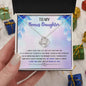 Best Gift For Bonus Daughter - Message Card With Necklace - Jewelry Gift - Christmas Gifts For Daughter From Mom - Inspirational Jewelry Gift For Daughter - Birthday Gift For Daughter - Gift From Mom