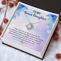 Best Gift For Bonus Daughter - Message Card With Necklace - Jewelry Gift - Christmas Gifts For Daughter From Mom - Inspirational Jewelry Gift For Daughter - Birthday Gift For Daughter - Gift From Mom