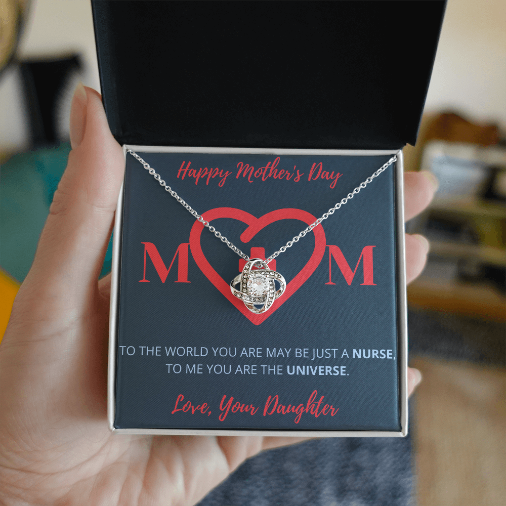 Mother's Day Gift Necklace for Her, Nurse Mom Jewelry, Gift from Daughter, Doctor Luxury Necklace for Mother, Birthday Christmas Gifts With Heartfelt Message Hospital