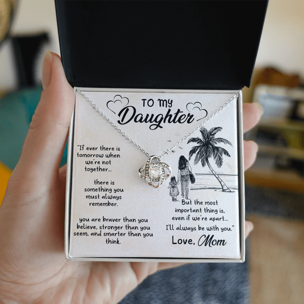 To My Daughter Alluring Beauty Necklace With Message Card, Gift From Mom, Birthday Christmas Gift for Daughter Jewelry