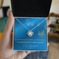 To My Wife Necklace - BEAUTIFUL EID GIFT FOR WIFE - LOVE KNOT - Love knot Pendant Necklace - Elegant Style Clavicle Necklace For Wife Girlfriend Valentine's Day - Diamond Necklace for soulmate