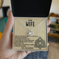 To My Wife Necklace - Valentines Day Gifts for Wife - Wife Birthday Gift - Wife Gift From Husband -  Gift for Women - Personalized Wife Necklace Gift - Anniversary Gift for Wife From Husband