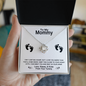 To My Mommy Loe Kisses Kichks From Your Tummy - Personalised Baby Bump - To My Mommy Necklace - Best Gift for mommy