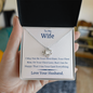 The Perfect Gift for Your Wife Necklace - Love Your Husband - to My Wife Necklace With Message Card - Customize Couple Necklace - Valentine's Day Gift - Wife Necklace With Message Card