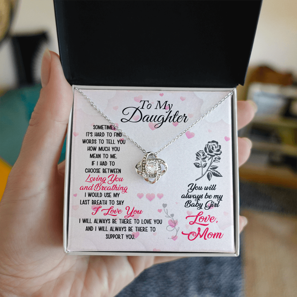 Gift to Daughter from Mom, Beautiful sparkly Pendant for Daughter Birthday Christmas Gift With Message Card