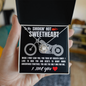 To My SMOKIN' HOT SWEETHEART I Love You - Biker - Romantic Gift for Wife - White Gold Pendant - Anniversary Jewelry for Her - Gift for soulmate