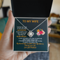 To My Wife Necklace From Husband - Valentines Day Gifts For Wife- Wife Birthday Gift - To My Wife Necklace With Message Card - Husband Gift For Wife - My Future Wife - Anniversary Gift For Wife