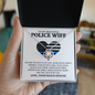 Alluring Beauty Necklace for police wife- Best police wife Gift - wife Necklace  - Love Knot Necklace for My Police Wife  - To My Police Wife - Keys To My Cuff