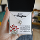 Daughter Necklace from Mom Mama Mother Valentines Birthday Gifts for Kids Girls Teen Tween Jewelry, Meaningful Message Card Jewelry Box, Gift for Daughter's Birthday Graduation 2026