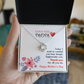 Love You Mom Necklace Gift from Son, Birthday Gift Card Necklace From Daughter, Floral Mothers Day Jewelry for Her Mommy Christmas 2026