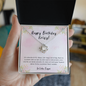 Happy Birthday Krissy - Ultra Geheimes Projekt - To My Soulmate Necklace For Women - Romantic message for Birthday Girl - Best Gift for her - Diamond Neckless for her - Wife Birthday Surprise