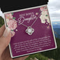 To My Bonus Daughter Necklace – Meaningful Gift from Mom or Dad | Stepdaughter Heart Necklace with Message Card | Family Love Jewelry Gift