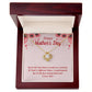 Happy Mother's Day Gift for Mom Necklace, Daughter to Mom Jewelry, Heart Necklace for Mother, Gift from Daughter or Son, Birthday Christmas Gifts With Heartfelt Message