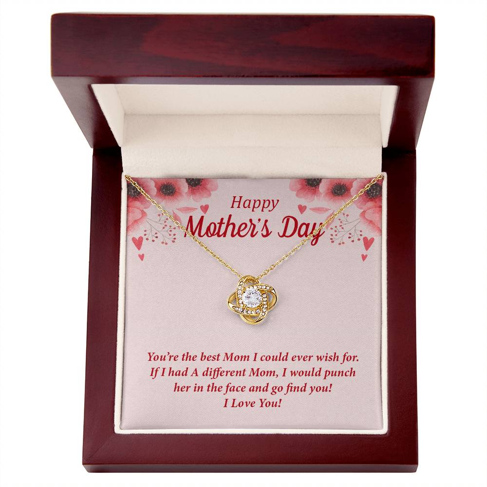 Happy Mother's Day Gift for Mom Necklace, Daughter to Mom Jewelry, Heart Necklace for Mother, Gift from Daughter or Son, Birthday Christmas Gifts With Heartfelt Message