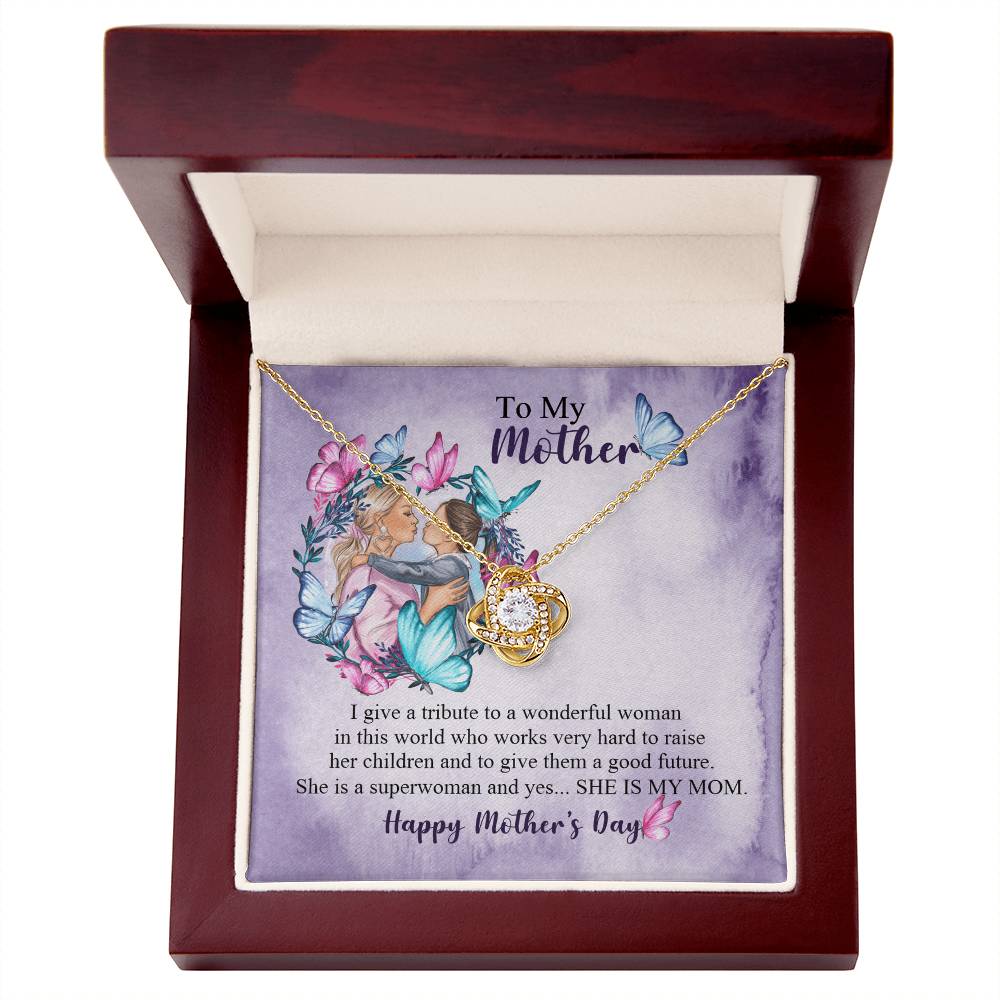 To My Mom Necklace, Happy Mother's Day 2026 Gift, Daughter Gift for Mom, Emotional Message Card Jewelry, Unique Moms Birthday Gift Ideas