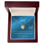 To My Wife Necklace - BEAUTIFUL EID GIFT FOR WIFE - LOVE KNOT - Love knot Pendant Necklace - Elegant Style Clavicle Necklace For Wife Girlfriend Valentine's Day - Diamond Necklace for soulmate