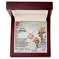 To My Mom Necklace - Mother's Day Gift - Love Message Gift for Mother - Love Knot for mom -  To My Mommy From Your Tummy Ryan Giraffe
