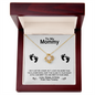 To My Mommy Loe Kisses Kichks From Your Tummy - Personalised Baby Bump - To My Mommy Necklace - Best Gift for mommy