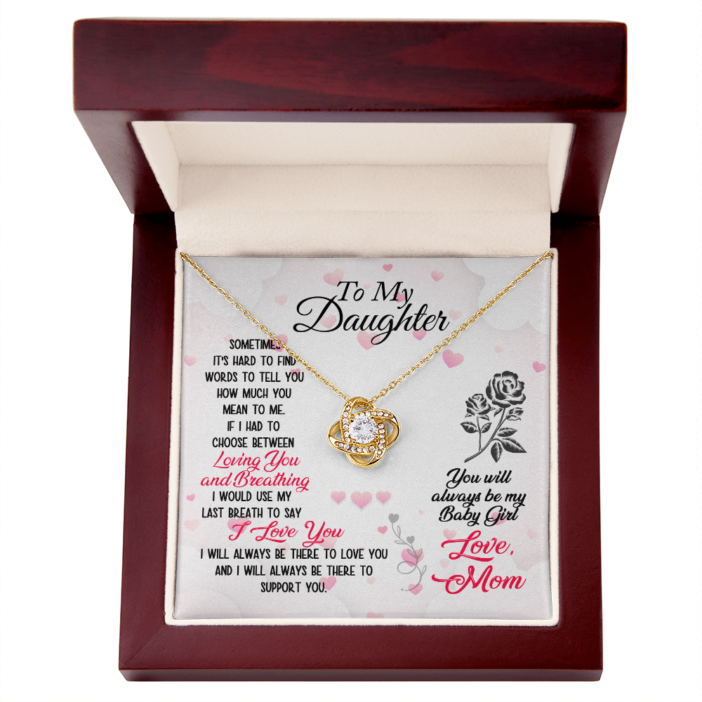 Gift to Daughter from Mom, Beautiful sparkly Pendant for Daughter Birthday Christmas Gift With Message Card