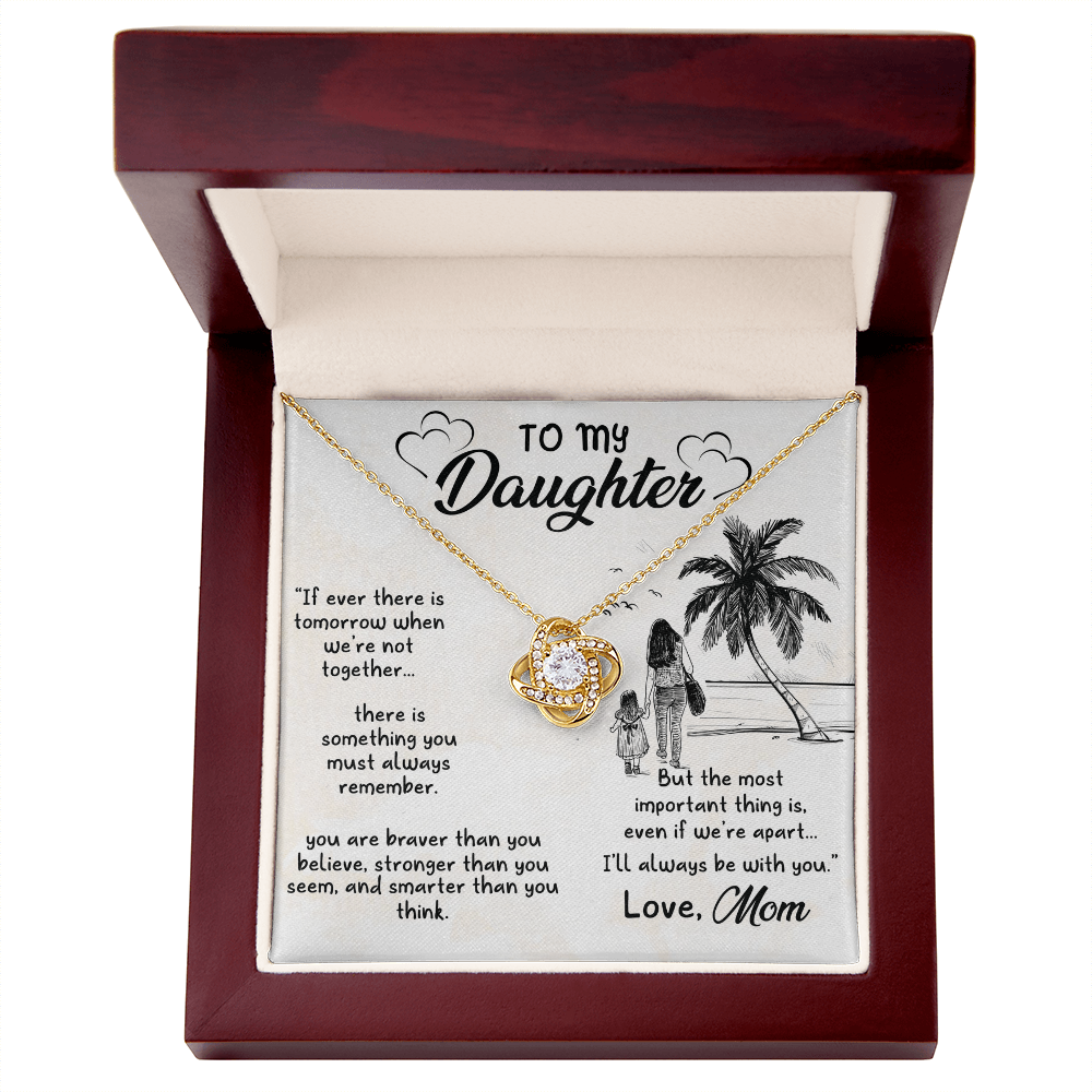 To My Daughter Alluring Beauty Necklace With Message Card, Gift From Mom, Birthday Christmas Gift for Daughter Jewelry