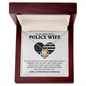 Alluring Beauty Necklace for police wife- Best police wife Gift - wife Necklace  - Love Knot Necklace for My Police Wife  - To My Police Wife - Keys To My Cuff