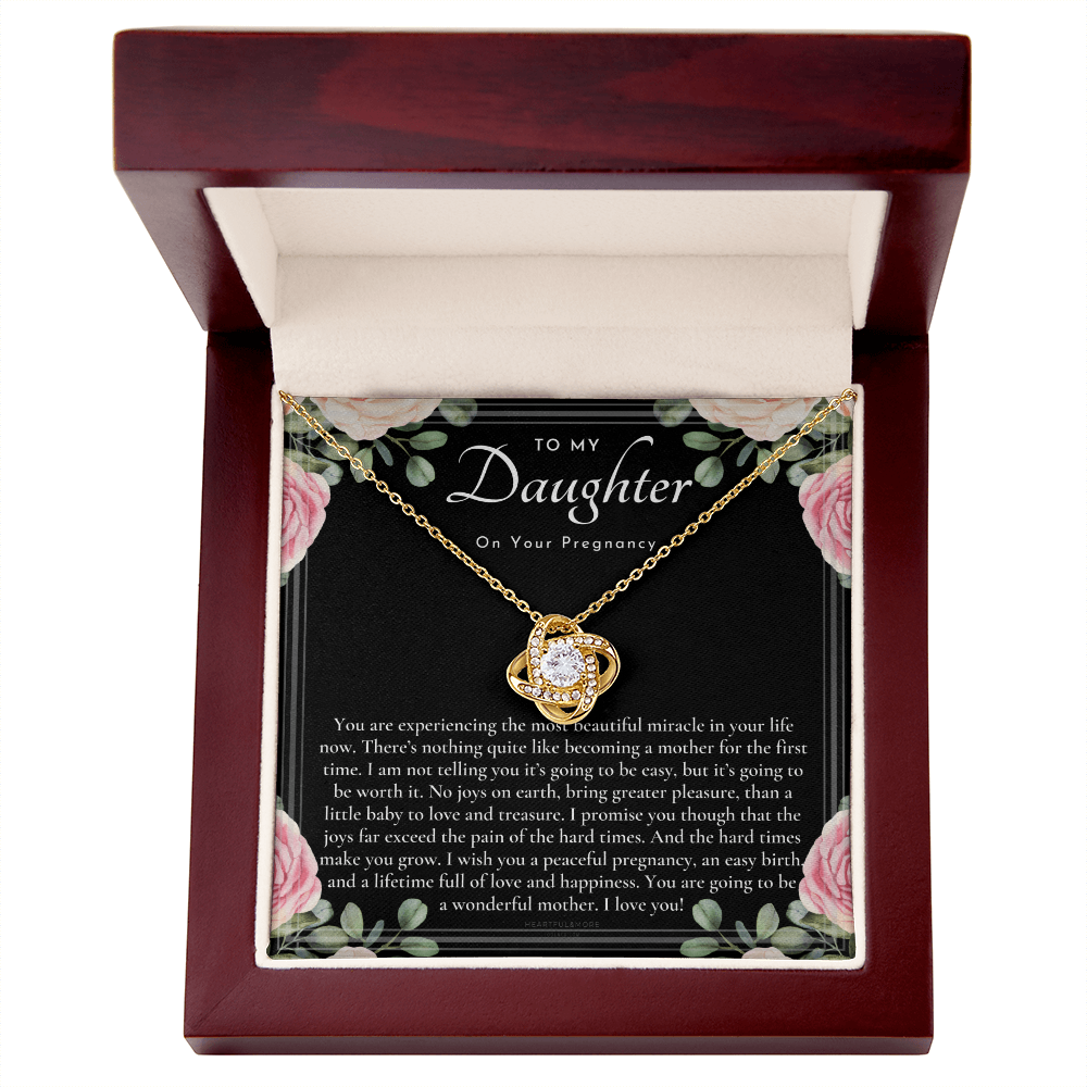 To My Daughter Necklace Gift from Mom, Beautiful Jewelry Box Birthday Graduation Christmas Gift for Kids 2026, Inspirational Message Card, Elegant Necklaces with Sentimental Message