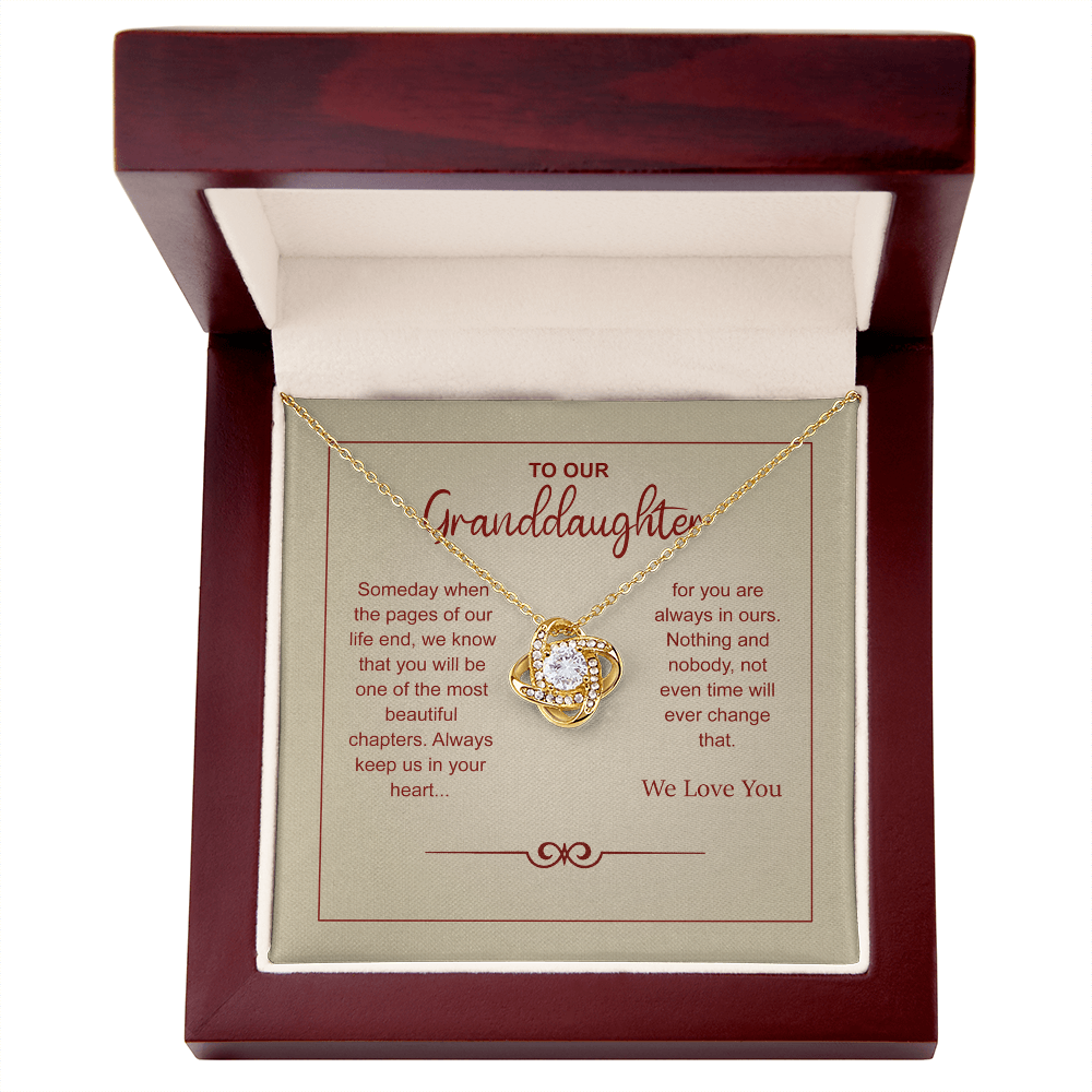 Granddaughter Gifts From Grandma and Granddaughter Birthday Message Card Necklace From Grandmother or Grandpa Jewelry Charm Present with Message Card and Gift Box, Inspirational Christmas Gifts Jewelry Necklace for Beautiful Daughter on Thanksgiving Day